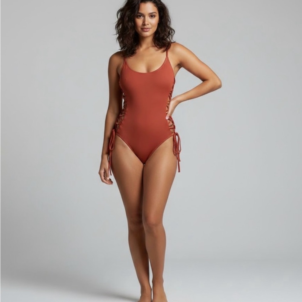 NWT- H&M | Women’s Rust/Terracotta orange Swimsuit - size 8 🍹